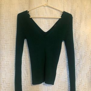 Long Sleeve Plunging Forever 21 Sweater